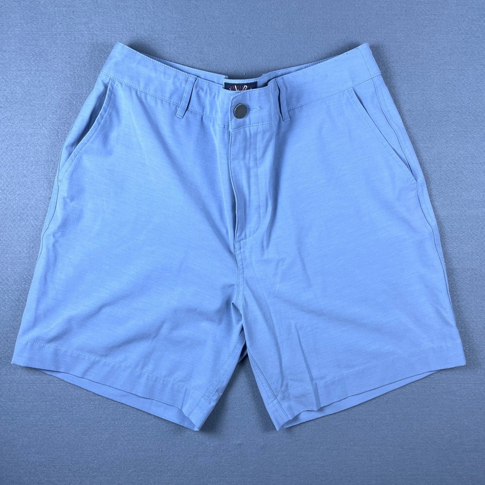 Faherty Brand All Day Shorts Mens 34 Light Blue Hybrid Stretch Board Shorts